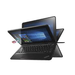 Lenovo Yoga 11e Celeron 4GB RAM 128GB SSD Touch X360 thinkpad Laptop side Front View